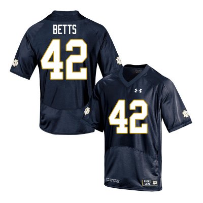 Notre Dame Fighting Irish Men's Stephen Betts #42 Navy Under Armour Authentic Stitched College NCAA Football Jersey BTI7099LQ